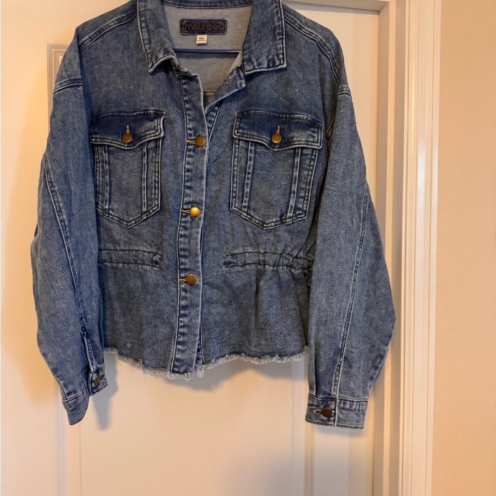 Maurices Blue Jean Jacket Classic Cropped Style